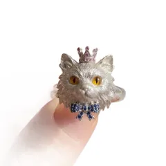 Cute Cat Open Ring For Women In Silver Alloy Featuring An Adorable Design 5