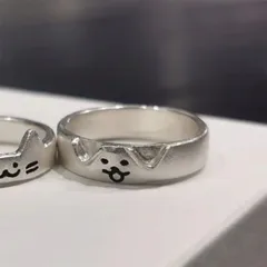Cute Cat Rings For Unisex Featuring 2 Pieces Set Made Of Metal 4
