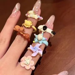 Cute Funny Cartoon Animal Open Ring For Women Niche Design Creative Simple Stylish Fashion All-Match Ring
