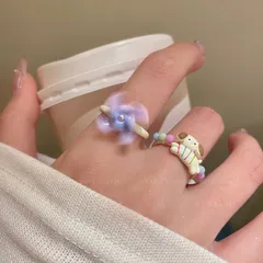 Cute Funny Cartoon Animal Open Ring For Women Niche Design Creative Simple Stylish Fashion All-Match Ring 3