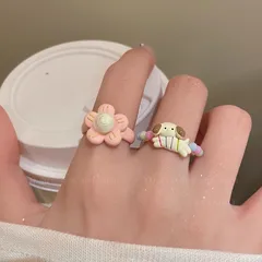 Cute Funny Cartoon Animal Open Ring For Women Niche Design Creative Simple Stylish Fashion All-Match Ring 4