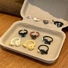 Cute Multicolor Metal Cat Open Rings For Women, Handmade With Unique Craftsmanship