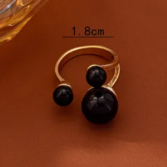 Cute Simple Style Pearl Flower Arylic Alloy Asymmetrical Twist Acrylic Unisex Rings 2