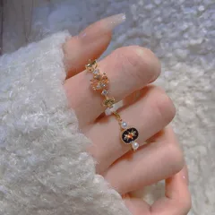 D321 French Style Design Black Vintage Oil Painting Style Simple Zircon Open Ended Ring Everyday Joker Women's Suit 3