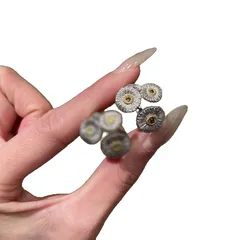 Daisy Open Ring For Women In Silver, Electroplated Copper With Zircon Inlay 5