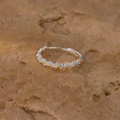 Daisy Waterproof Non Tarnish Copper Ring For Women Featuring 18K Real Gold Plated With 0.03µm Thickness, Perfect For Valentine's Day 4