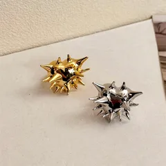 Dark Punk Style Love Heart Rivet Ring  Fashion Thorns Ball Adjustable Finger Ring Women's Jewelry Accessory 4