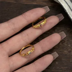 Devil's Eye Electroplated Copper Ring For Women With Zircon Inlay In Retro Style 4