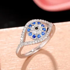 Devil's Eye Sweet Ring For Women In Zinc Alloy With Electroplated Finish