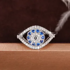 Devil's Eye Sweet Ring For Women In Zinc Alloy With Electroplated Finish 2