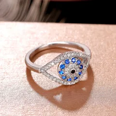 Devil's Eye Sweet Ring For Women In Zinc Alloy With Electroplated Finish 3