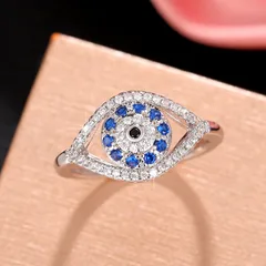 Devil's Eye Sweet Ring For Women In Zinc Alloy With Electroplated Finish 4