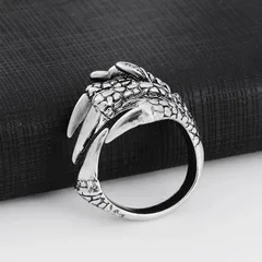 Dragon And Wish New Fashion Retro Ring Domineering Men's Personality Open Dragon Claw Ring Eagle Claw  Exclusive 2