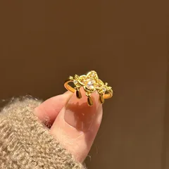 Dreamcatcher Open Rings For Women In Gold Electroplated Copper Featuring Ethnic Style