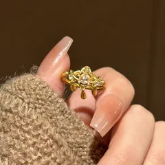 Dreamcatcher Open Rings For Women In Gold Electroplated Copper Featuring Ethnic Style 3