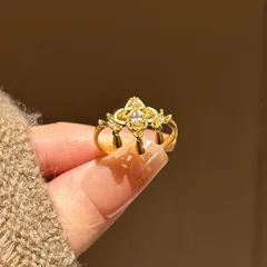 Dreamcatcher Open Rings For Women In Gold Electroplated Copper Featuring Ethnic Style 4
