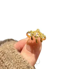 Dreamcatcher Open Rings For Women In Gold Electroplated Copper Featuring Ethnic Style 5