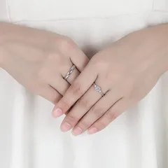 Elegant And Cute Love At First Sight Fashion Couple Ring Men's And Women's  Simple Personality Open Ring Adjustable Ring Ring 4