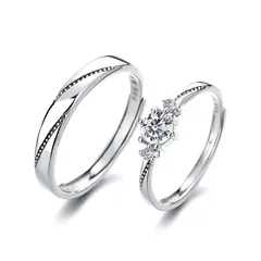 Elegant And Cute Love At First Sight Fashion Couple Ring Men's And Women's  Simple Personality Open Ring Adjustable Ring Ring 5