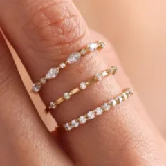 Elegant Bohemian Style Women's Ring Set Simple Zircon Jewelry Premium Sensation Lightweight Luxury Ring Fashion Accessory 2