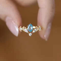Elegant Crown Ring For Women In Copper With Electroplated Gold Plating, Perfect For Summer 2