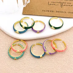 Elegant Enamel Oil Drop Ring Fashion Women's Evil Eye White Gold Luxury Style Alloy Jewelry Personality Accessory 2