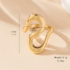 Elegant French Style Lines Zinc Alloy Women's Rings 2