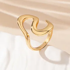 Elegant French Style Lines Zinc Alloy Women's Rings 4