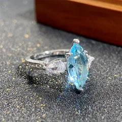 Geometric Copper Ring For Women Featuring Zircon Inlay, Size 10 2