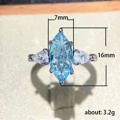 Geometric Copper Ring For Women Featuring Zircon Inlay, Size 10 3