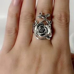 Elegant Alloy Women’s Ring For Flowers Featuring Delicate Floral Design, 1 Piece 2