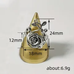 Elegant Alloy Women’s Ring For Flowers Featuring Delicate Floral Design, 1 Piece 5