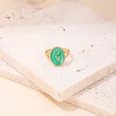 Elegant Flowers Open Ring For Women In White And Pink With Enamel Finish, Zinc Alloy, 1 Piece 2