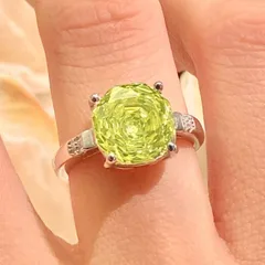 Elegant Rose Cut Diamond Ring High Carbon Pink Diamond Geometric Pattern Vintage Style Women's Ring Fashionable All-Match Accessory 2