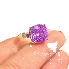 Elegant Rose Cut Diamond Ring High Carbon Pink Diamond Geometric Pattern Vintage Style Women's Ring Fashionable All-Match Accessory 5