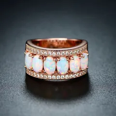 Elegant Silver Oval Ring For Women In Alloy With Artificial Gemstones Featuring Electroplated Finish 3