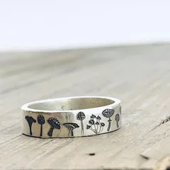 Elegant Simple Mushroom Pattern Ring For Women Geometric Alloy Fashion Ring Vintage Style Finger Ring By HeCheng