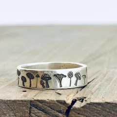 Elegant Simple Mushroom Pattern Ring For Women Geometric Alloy Fashion Ring Vintage Style Finger Ring By HeCheng 3