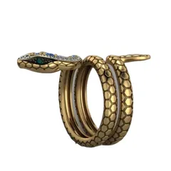 Elegant Unisex Open Ring Featuring Animal Zodiac Design With Electroplated Metal And Zircon Inlay 5