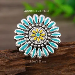 Elegant Vintage Style Classic Style Flower Alloy Women's Adjustable Ring 2