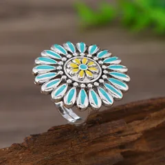 Elegant Vintage Style Classic Style Flower Alloy Women's Adjustable Ring 5
