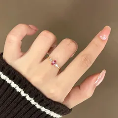 Elegant Women's Open Ring In Electroplated Copper With Zircon Inlay 2