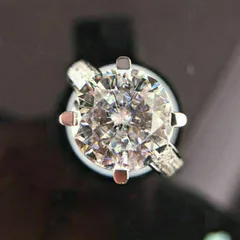 Ethnic Style Flowers Ring For Women In White K Plated Alloy Featuring Claw Setting And Zircon Inlay 4