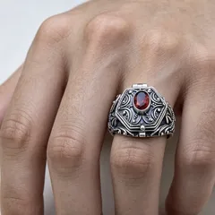 Ethnic Style Unisex Alloy Ring Featuring Carving And Stripe Pattern 4