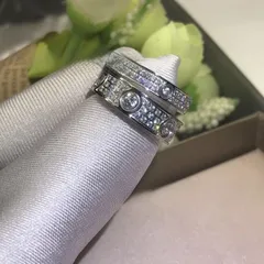 Fashion Charm Starry Ring LOVE Titanium Steel Couple Ring Eternal Ring Men And Women Full Diamond Ring Fashion