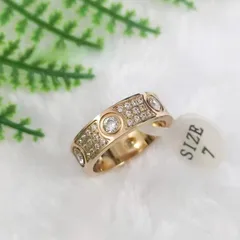 Fashion Charm Starry Ring LOVE Titanium Steel Couple Ring Eternal Ring Men And Women Full Diamond Ring Fashion 4