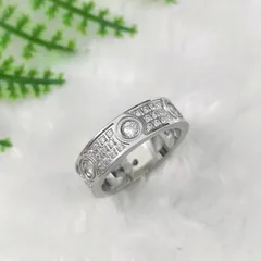 Fashion Charm Starry Ring LOVE Titanium Steel Couple Ring Eternal Ring Men And Women Full Diamond Ring Fashion 5