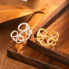 Exaggerated Circle Open Ring For Women In Golden, Waterproof Non Tarnish Craft