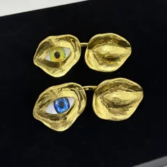 Exaggerated Dual Head Open Ring Devil Eye Asymmetric Design Luxury Fashion Trendy Ring Unisex Alloy Jewelry Personalized Style 3