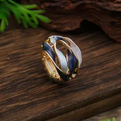 Exaggerated Flowers Open Rings For Women In Colour, Handmade With Zinc Alloy 2